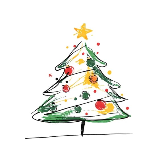 Christmas Tree Drawing